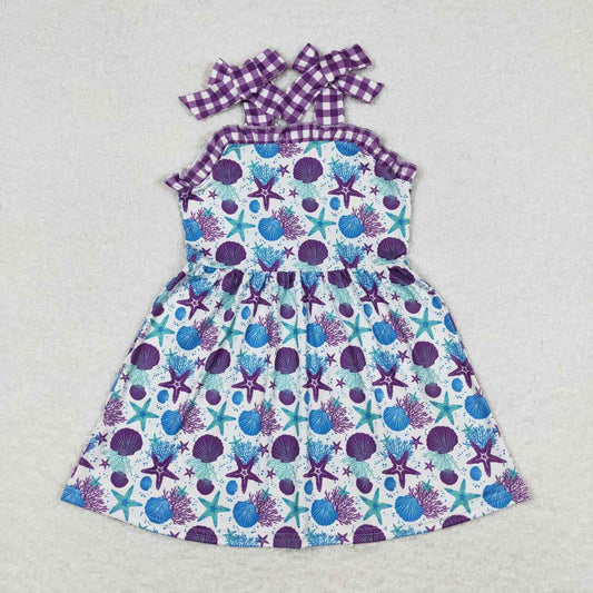purple starfish Girls Dress