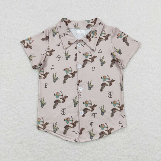 western cowboy With Button Boy Shirt