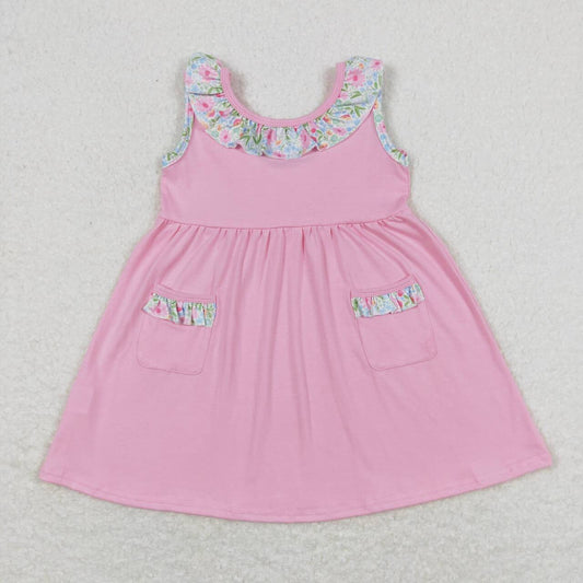 Pink sleeveless Girls Dress