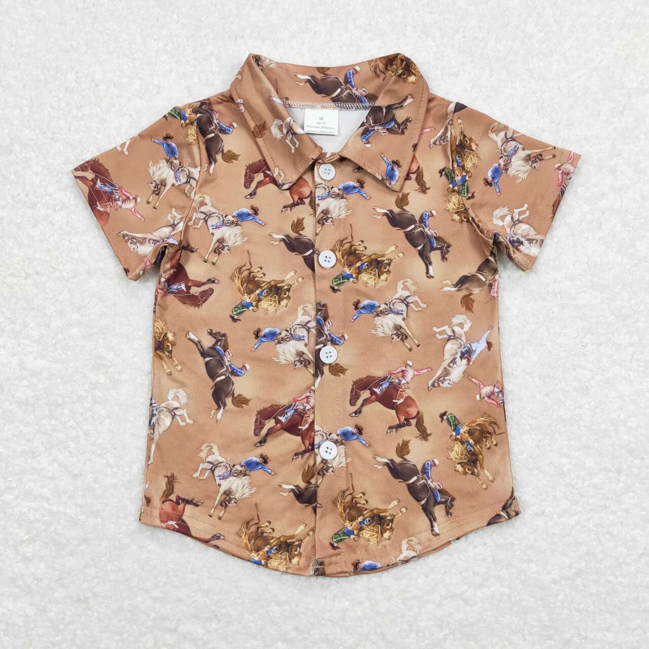 western cowboy With Button Boy Shirt
