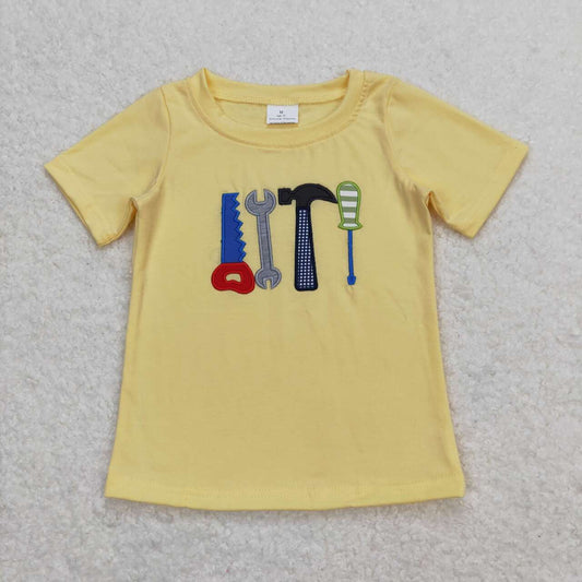 Yellow Embroidery tool Short Shirt