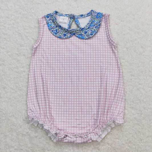 plaid print Baby Romper