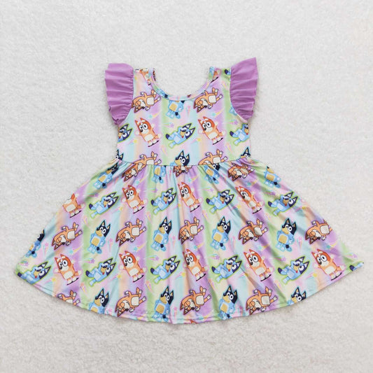 Cartoon dog print Girls dress