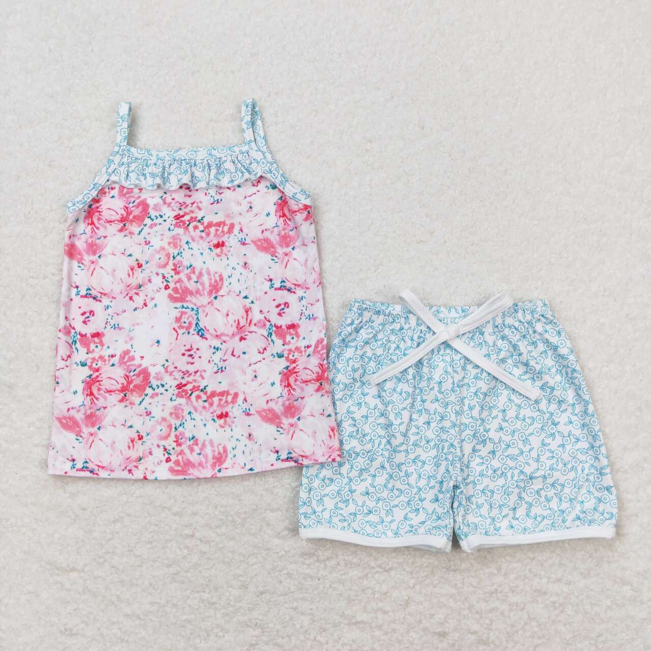 pink flower Girls set