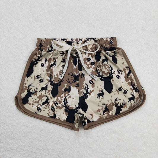 Camo deer print Girls Shorts