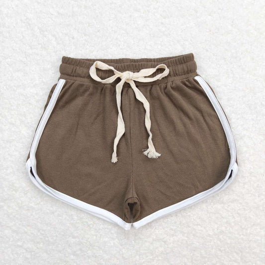 brown print Girls Shorts