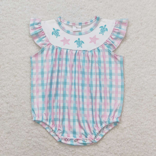 colorful turtle print Baby Romper