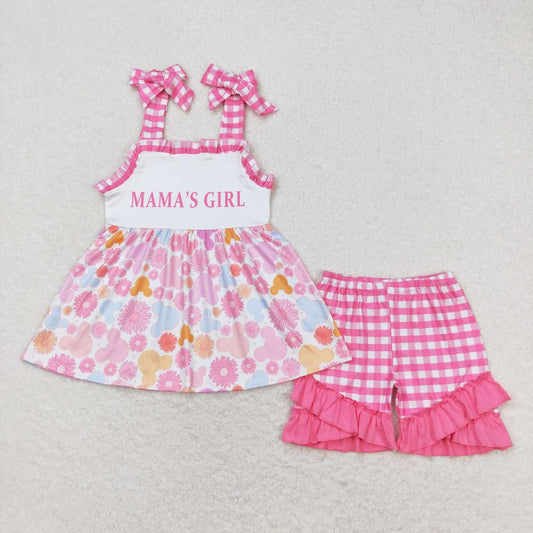 pink MAMA'S Girls flower Girls Suit