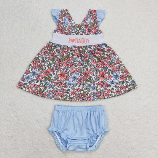 embroidery flower Ruffle Girl's Bummies