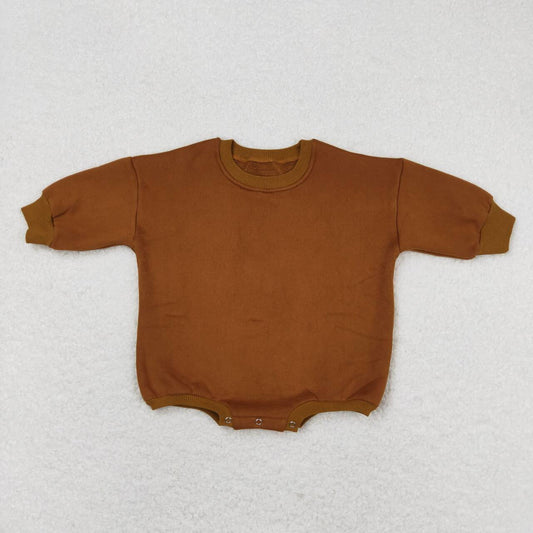 dark brown Sweater Cotton long sleeves romper