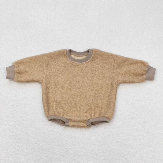 Khaki Sweater Cotton long sleeves romper