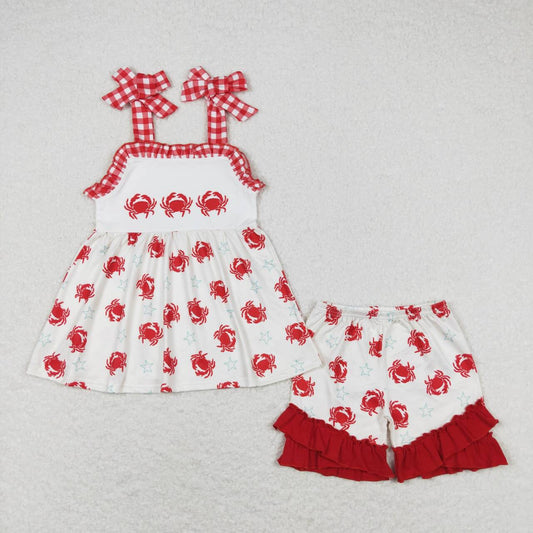 Red Crab Girls Suit