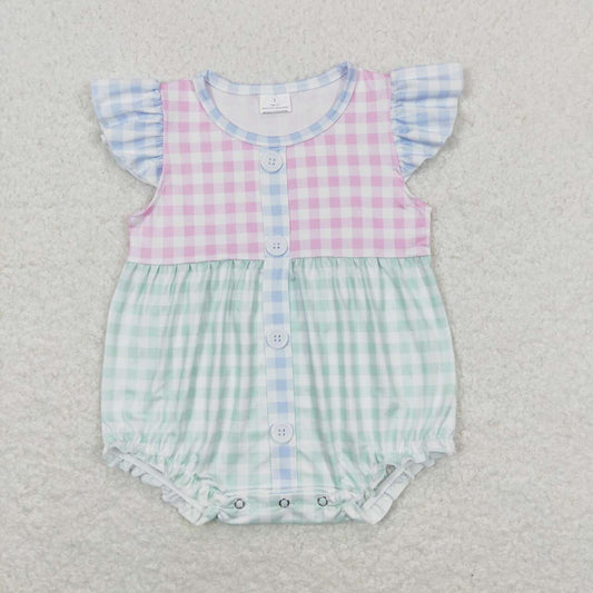 plaid print Baby Romper