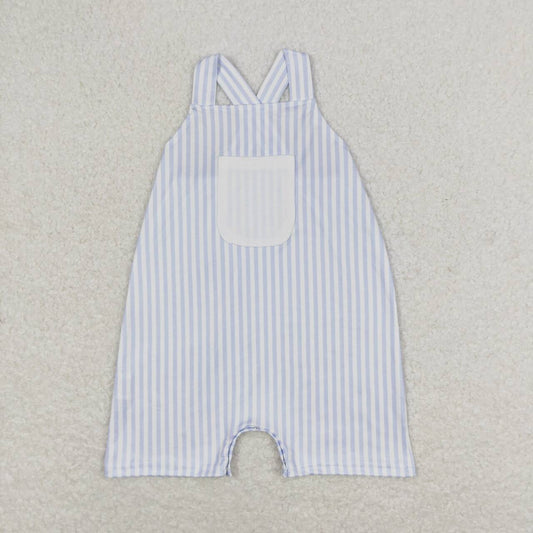 Blue stripe print Baby Romper