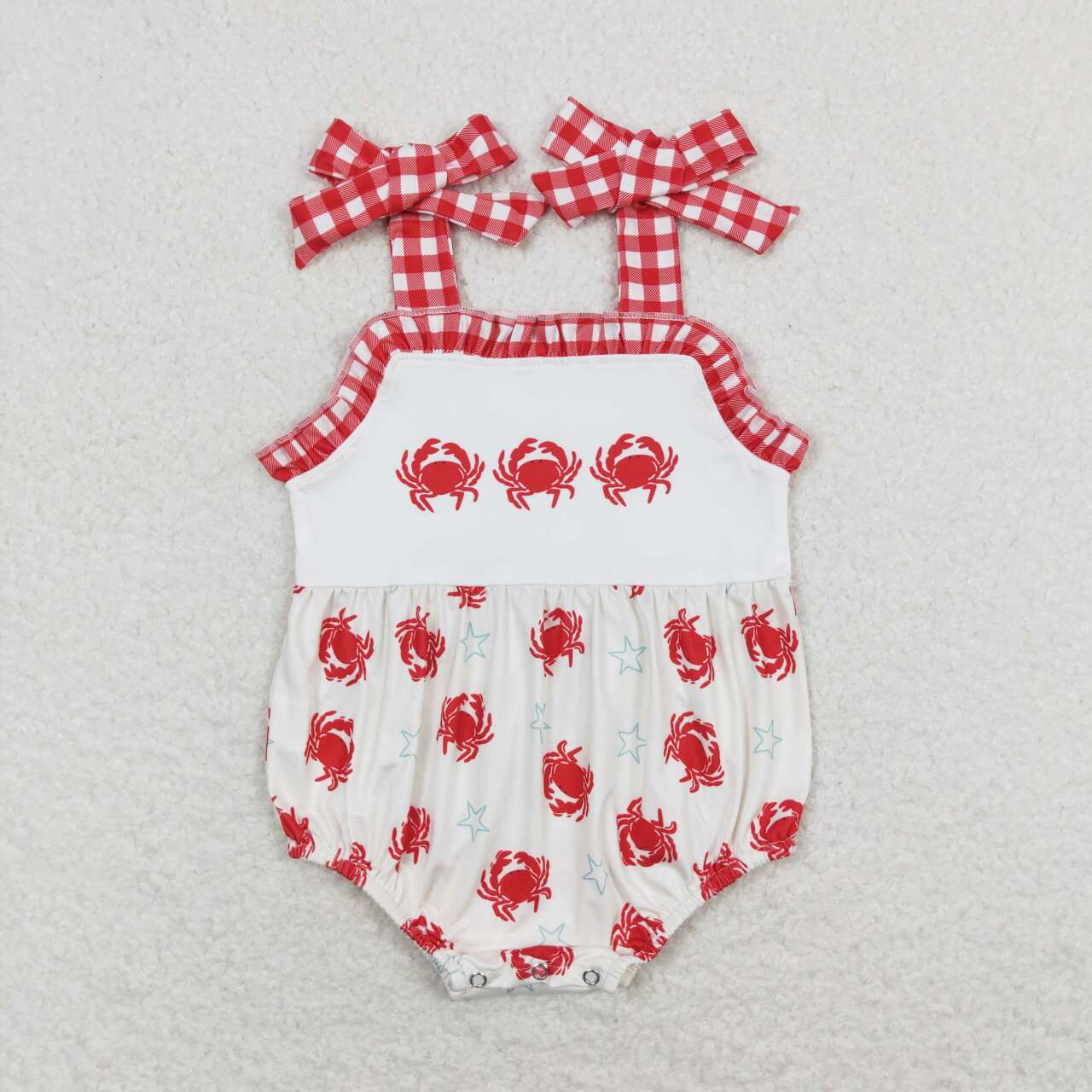 Red Crab print Baby Romper