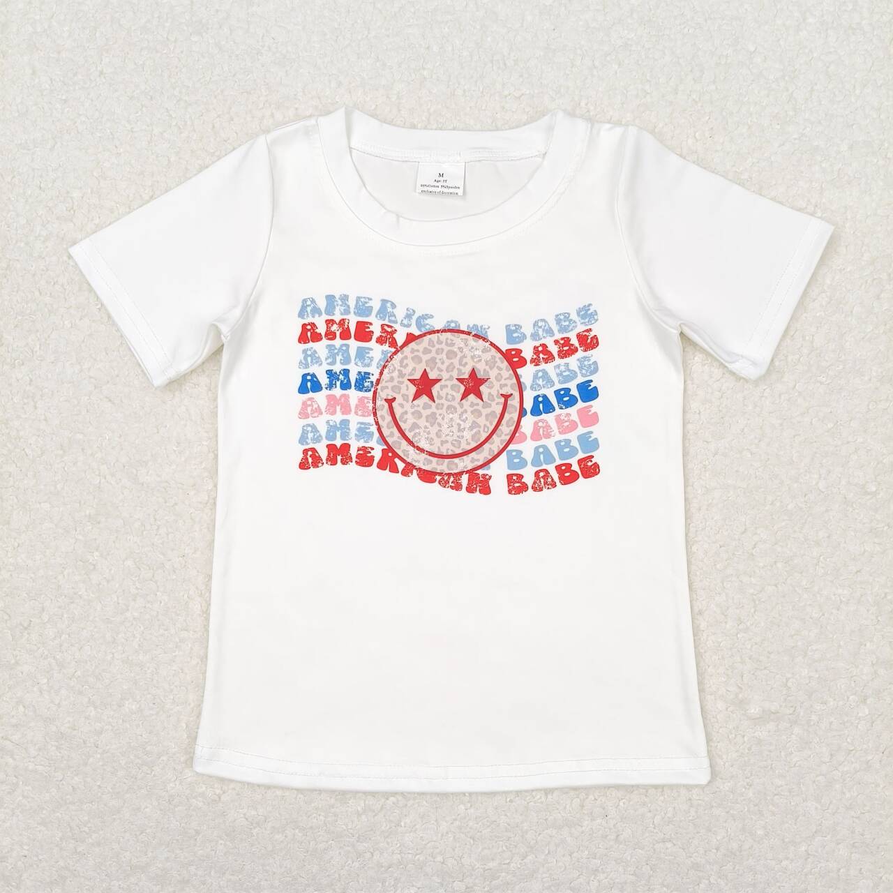 White letter American bebe Short Shirt