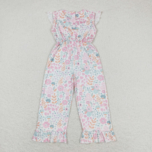 flower Cartoon Girls Jumpsuit