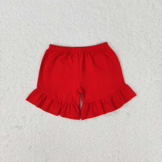 solid red print Short