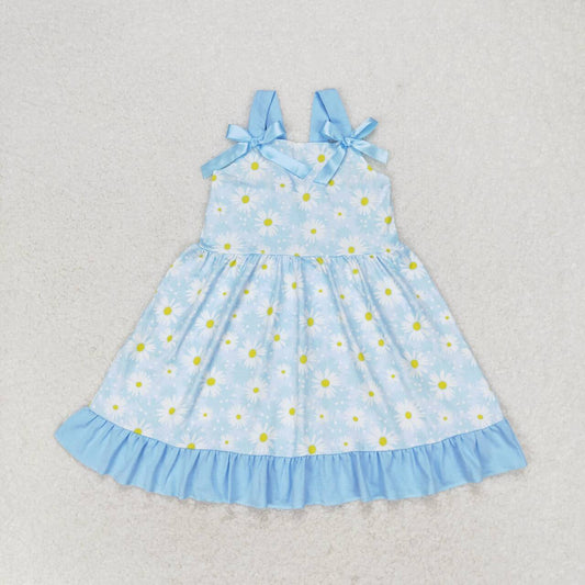 Blue little daisy Girls Dress