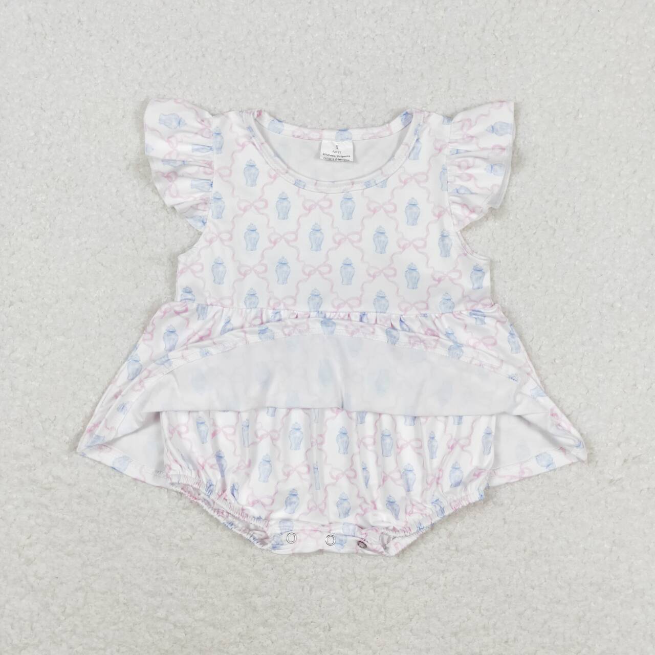 Pink print Baby Romper