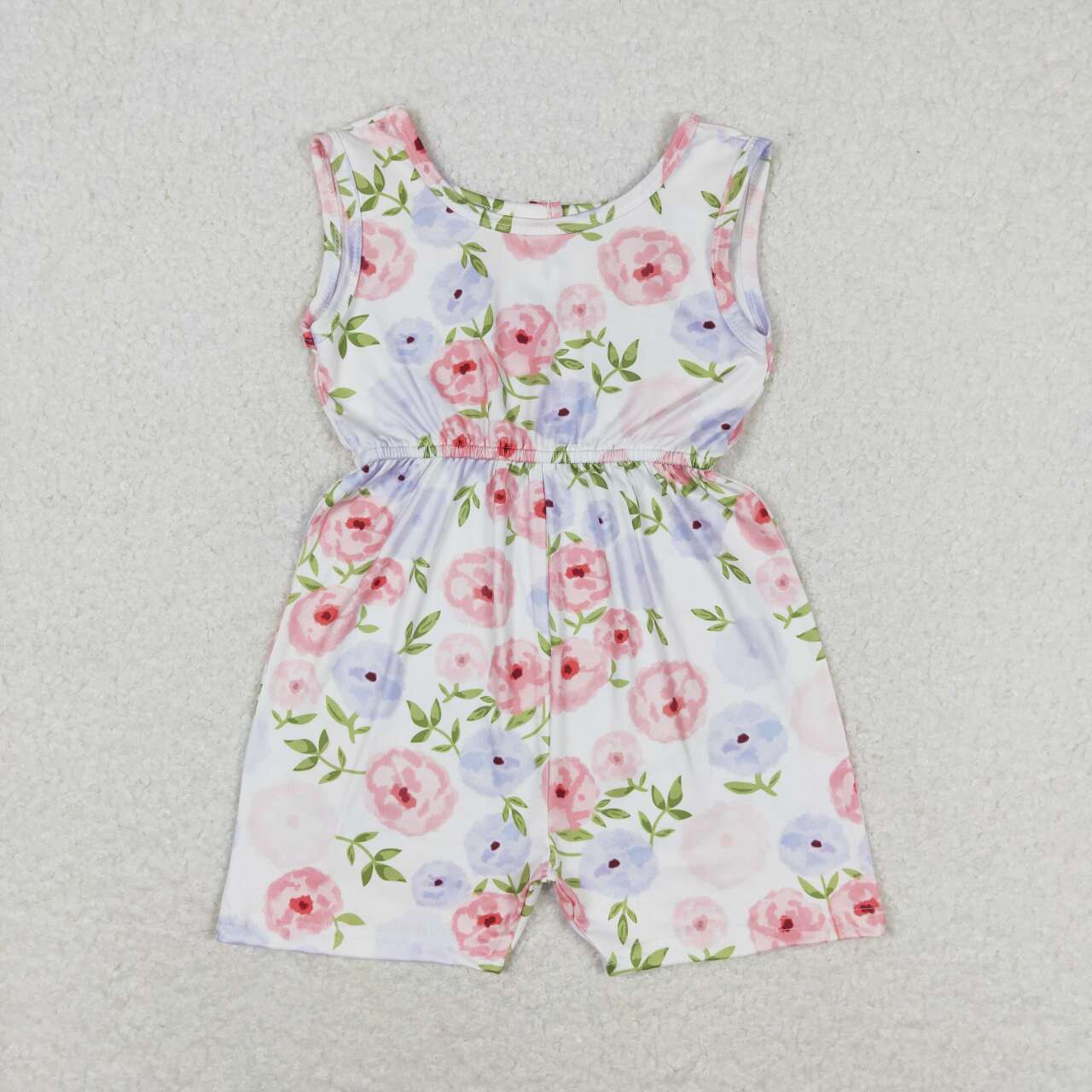 flower sleeveless Girls Jumpsuit