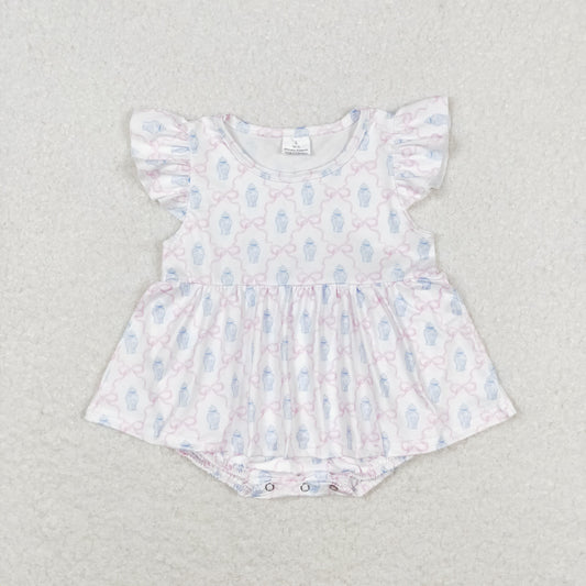 Pink print Baby Romper