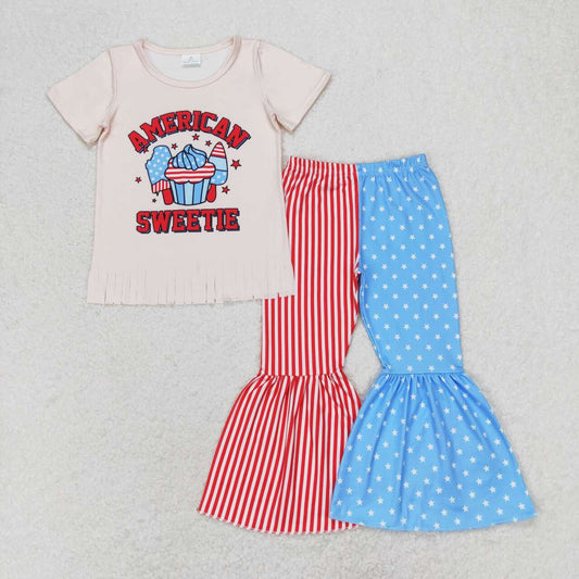 July Of 4th american sweetie  Bell Pants Summer Set