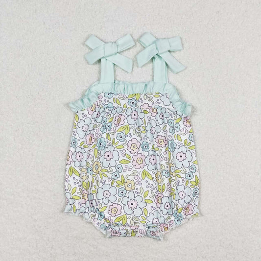 Green flower print Baby Romper