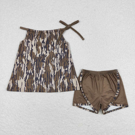 Camo Print shorts Girls Set