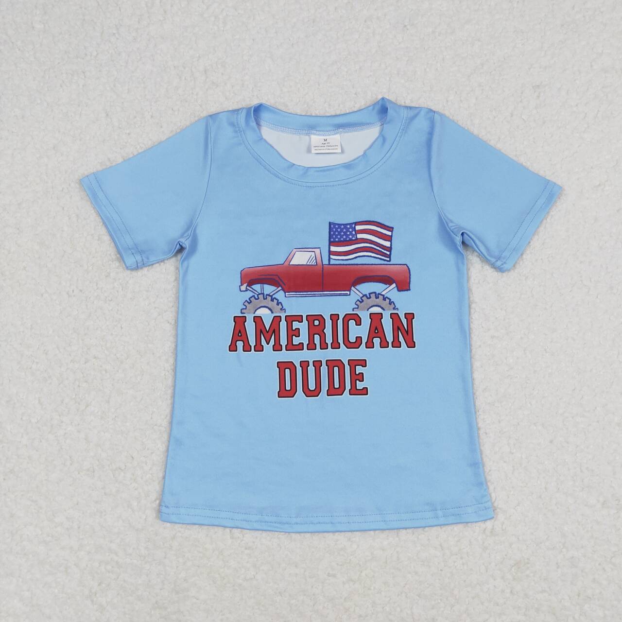 july of 4th car  print short shirt