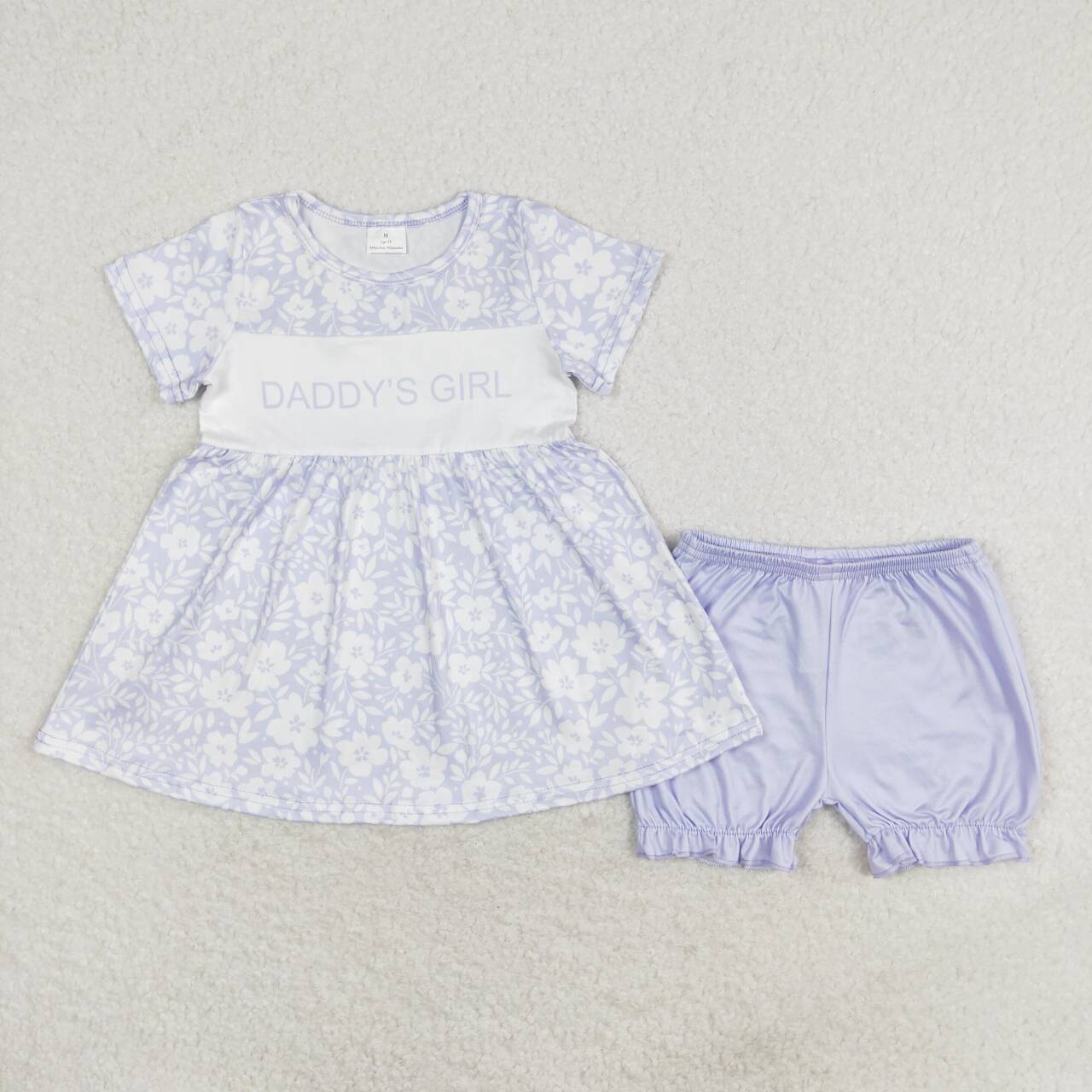 Daddy's Girls purple flower Girls Suit