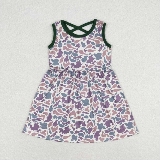 Camo print sleeveless Girls Dress