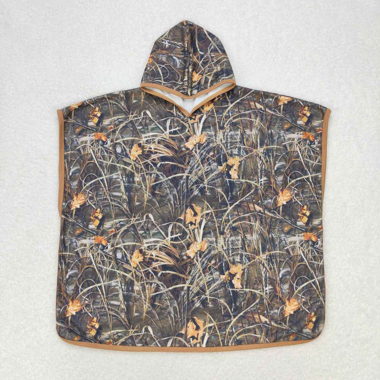 brown camo Print  Hooded Towel for Kids Swimsuit Cover Up for Beach