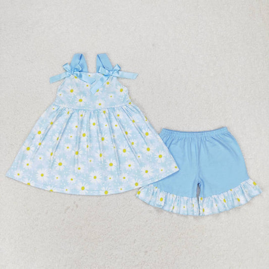 blue daisy Summer Girls Set