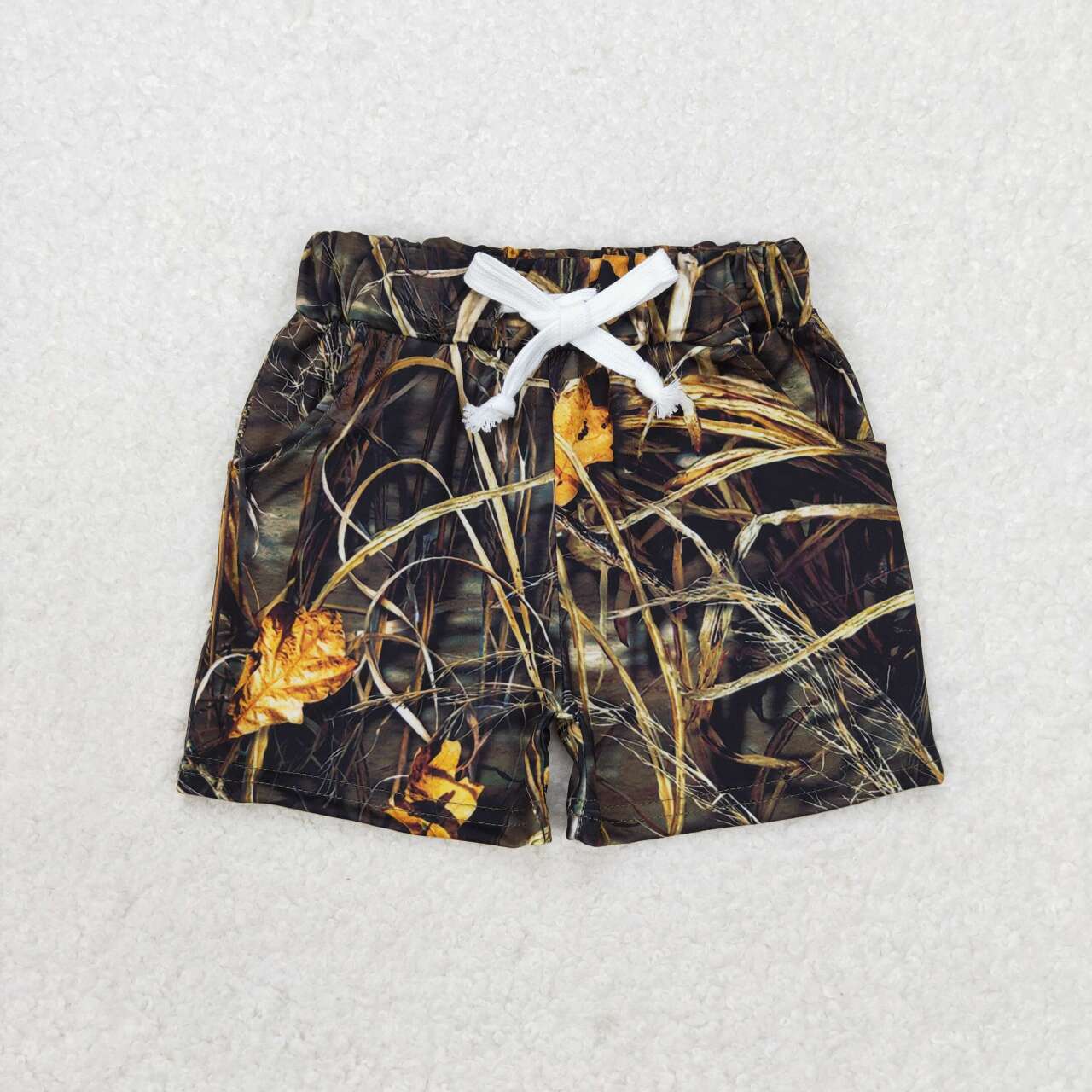 Brown camo deer print shorts