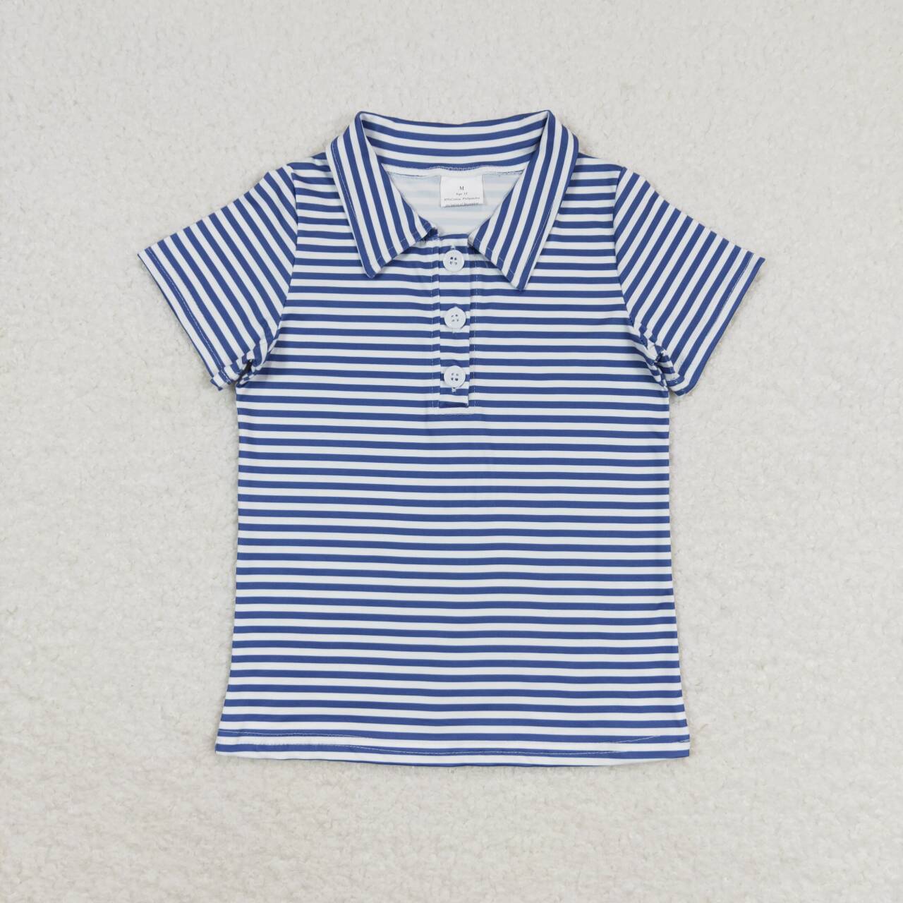 Blue Stripe print With Button Boy Shirt