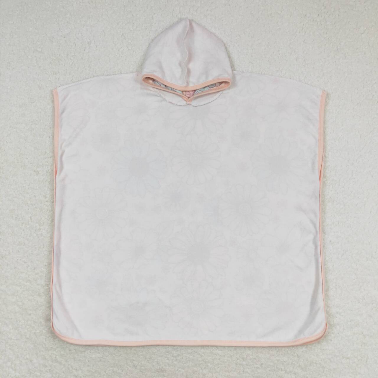 flower Print Hooded Towel for Kids Swimsuit Cover Up for Beach