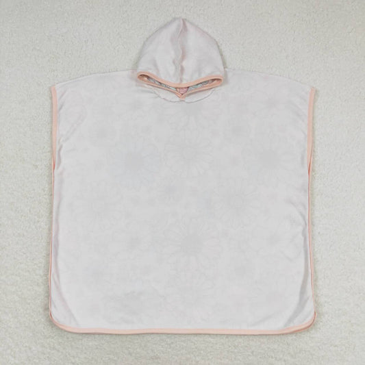 flower Print Hooded Towel for Kids Swimsuit Cover Up for Beach