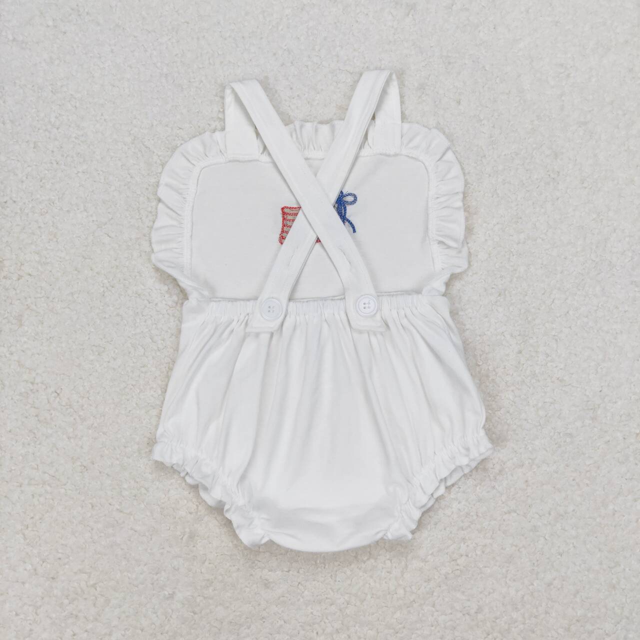 July of 4th flag embroidery Baby Romper