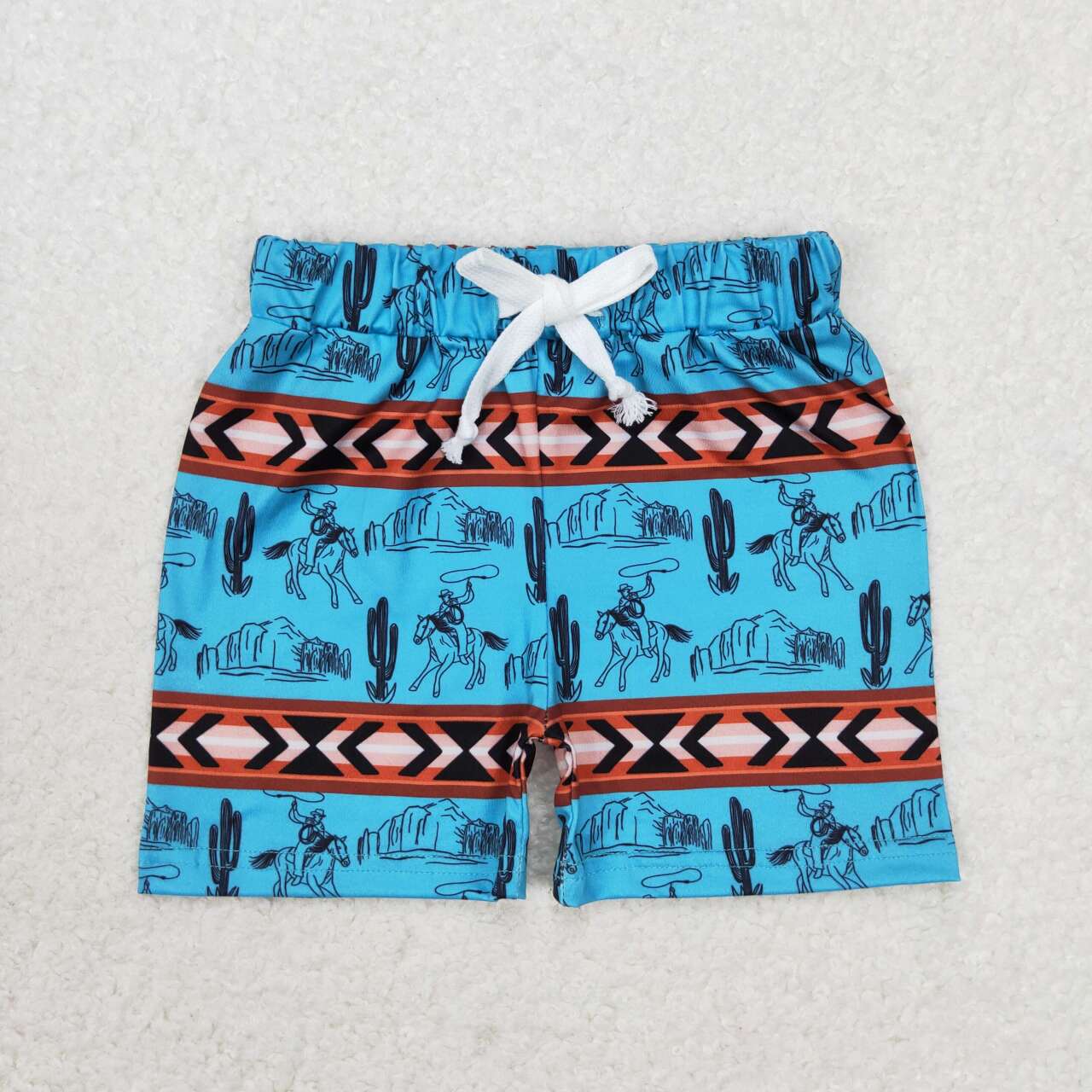 blue cactus Print Short