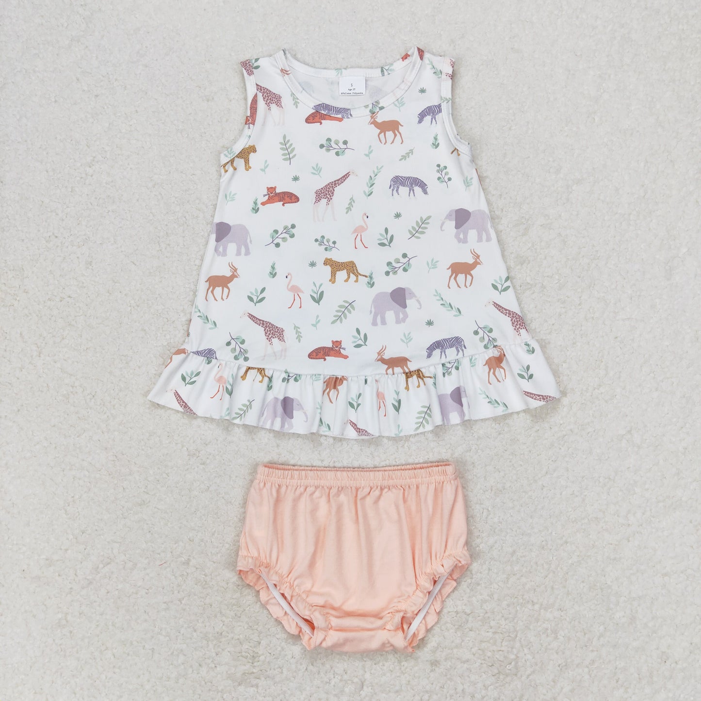 animal sleeveless Girls ‘s bummie outfit