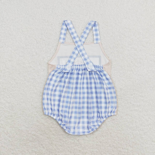 Grey Baseball Print Baby Romper