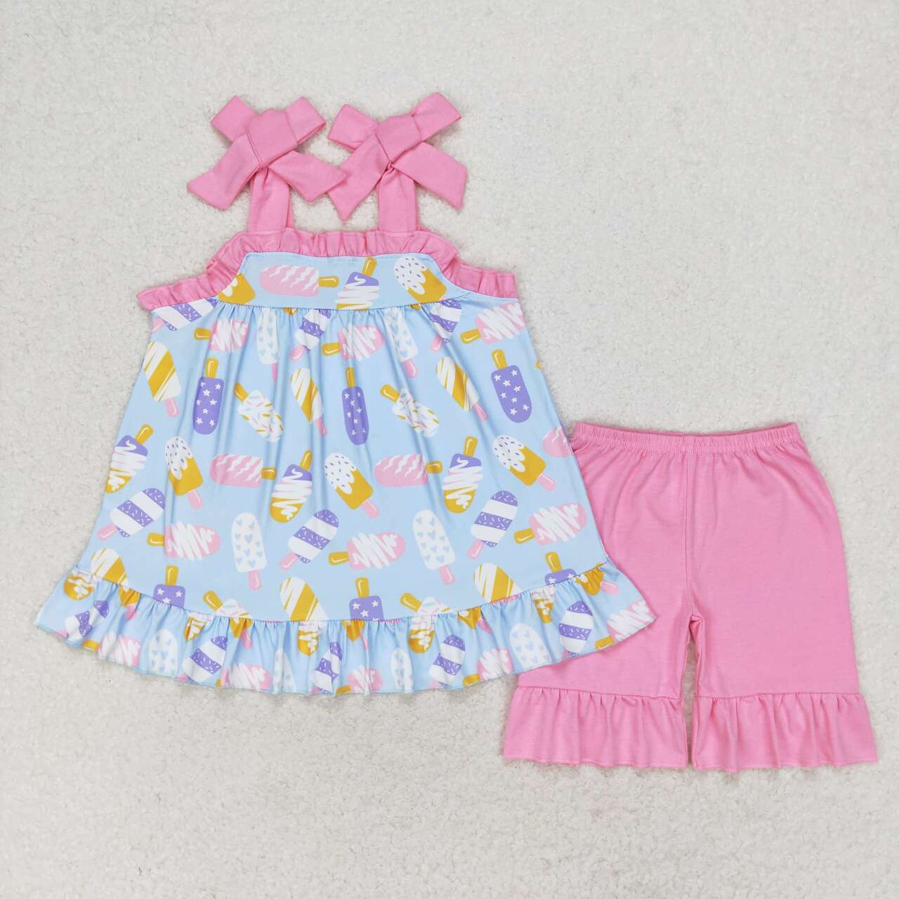 blue icecream short sleeve Girls Set