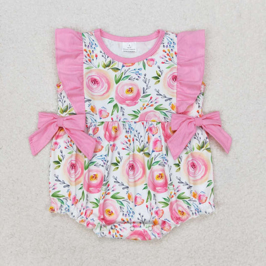 Pink flower print Baby Romper