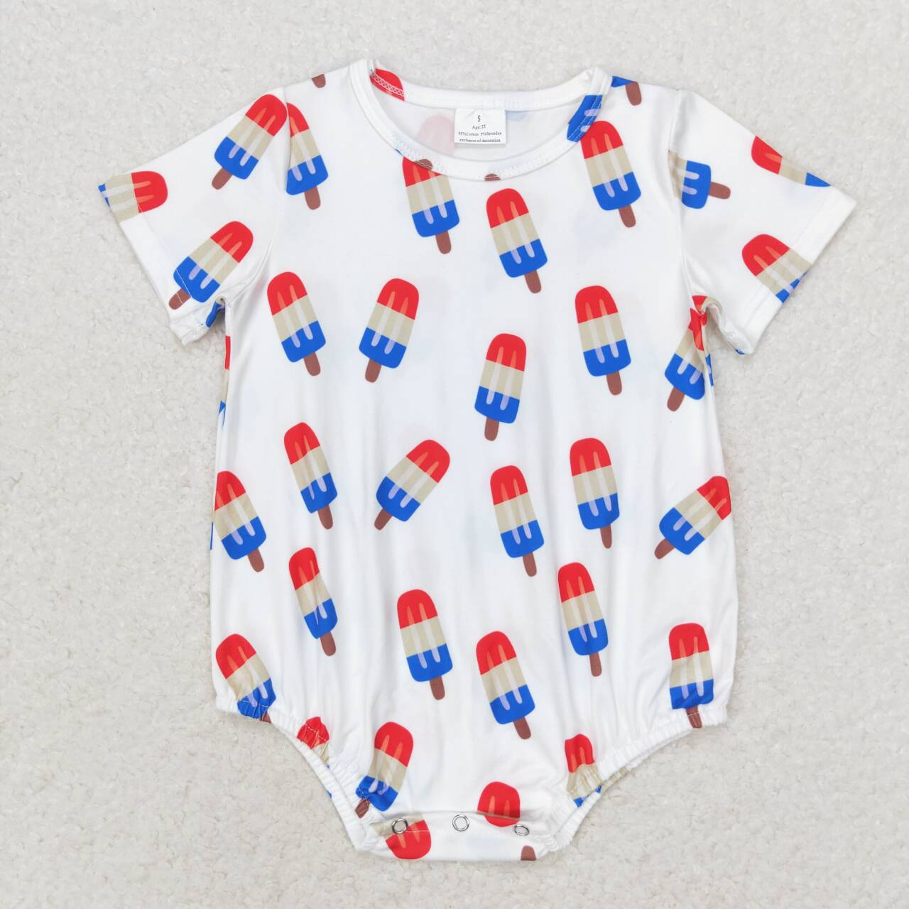 July of 4th icecream print Baby Romper