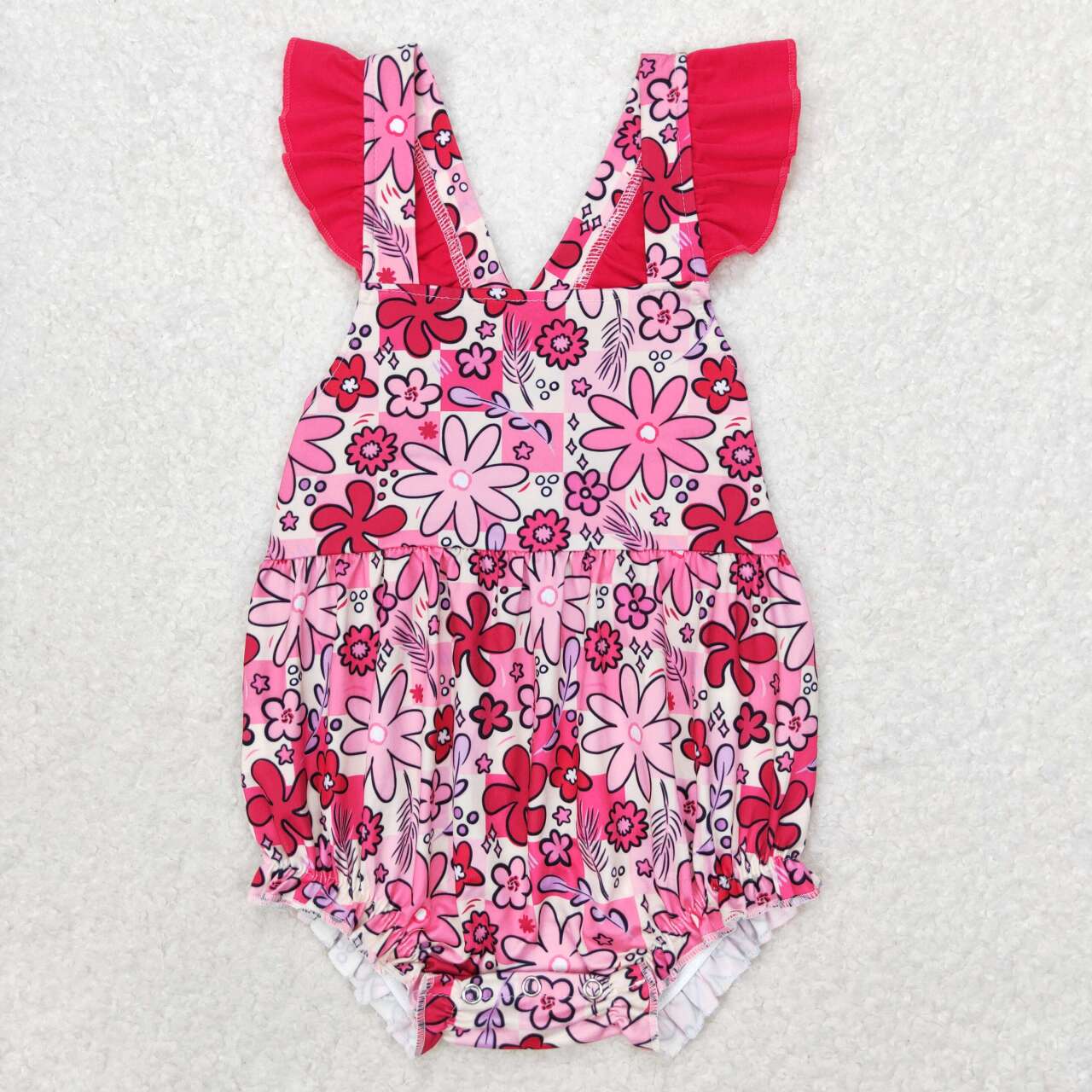 Pink flower print Baby Romper