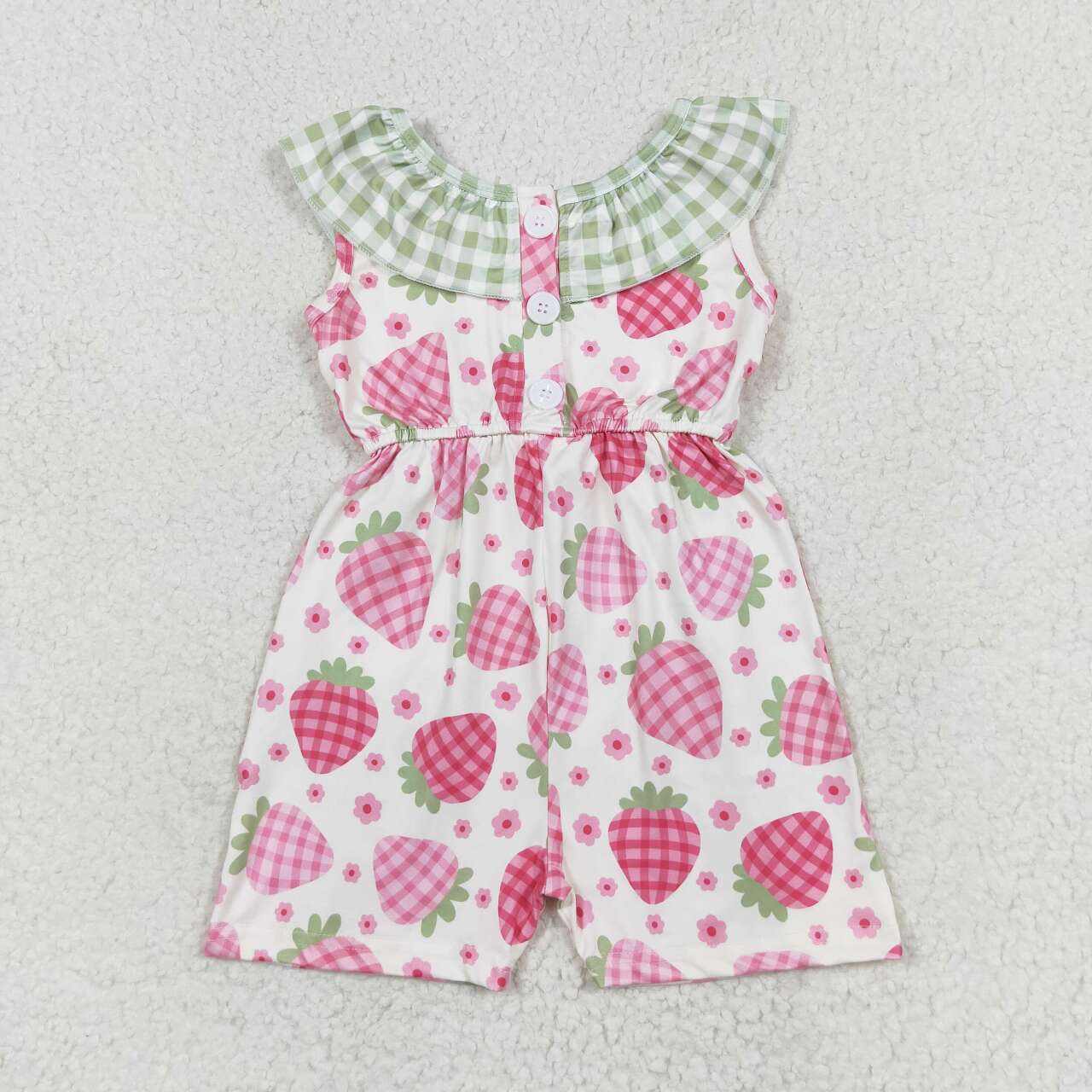 Pink strawberry Girls Jumpsuit