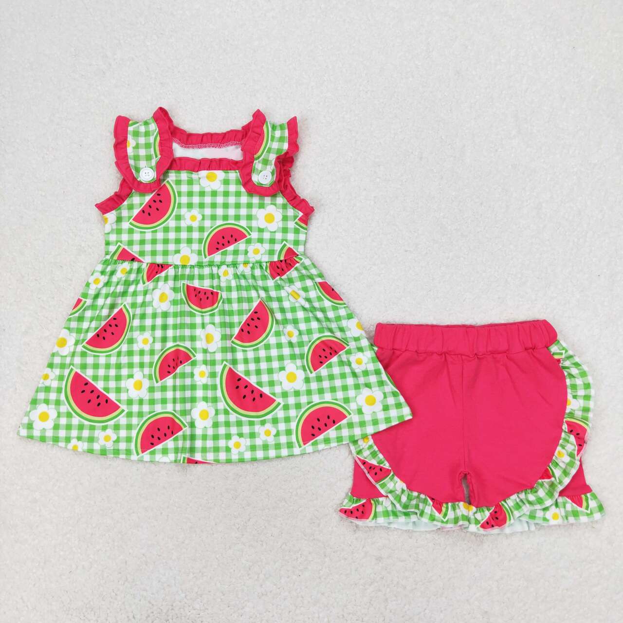 green watermelon Summer Girls Set