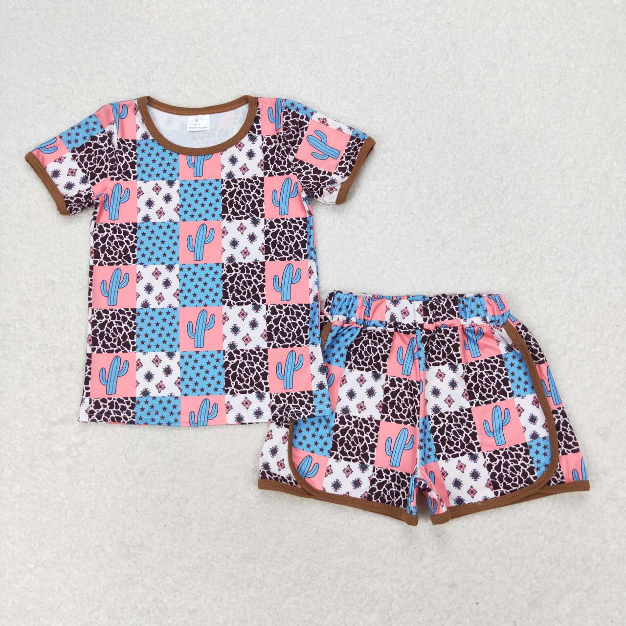 leopard print cactus Summer Girls Set