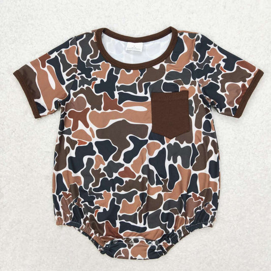 brown leopard print Baby Romper